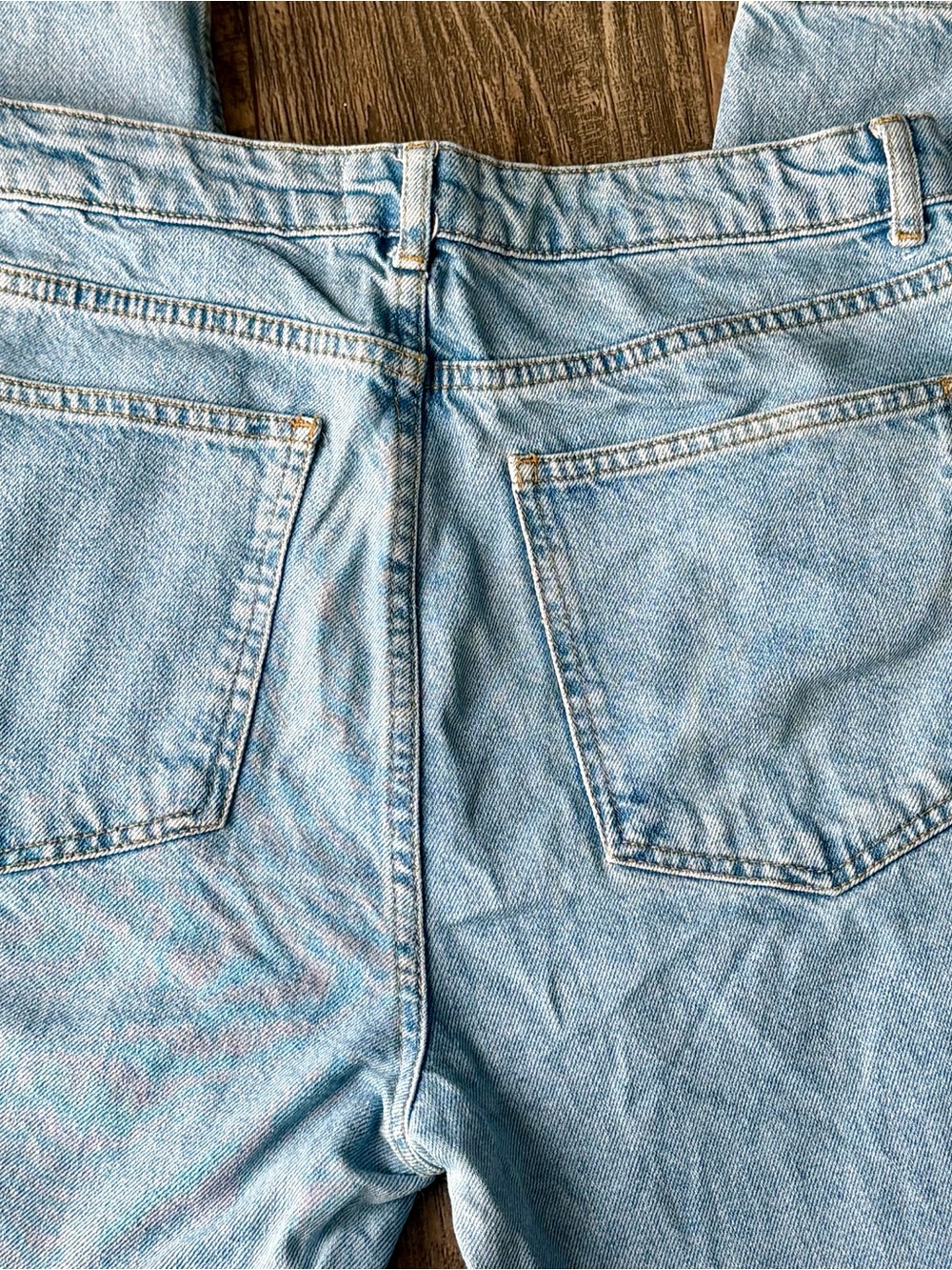 Francesca's Collections Light Blue Straight-Leg Jeans with Pink Heart - Picture 5 of 11